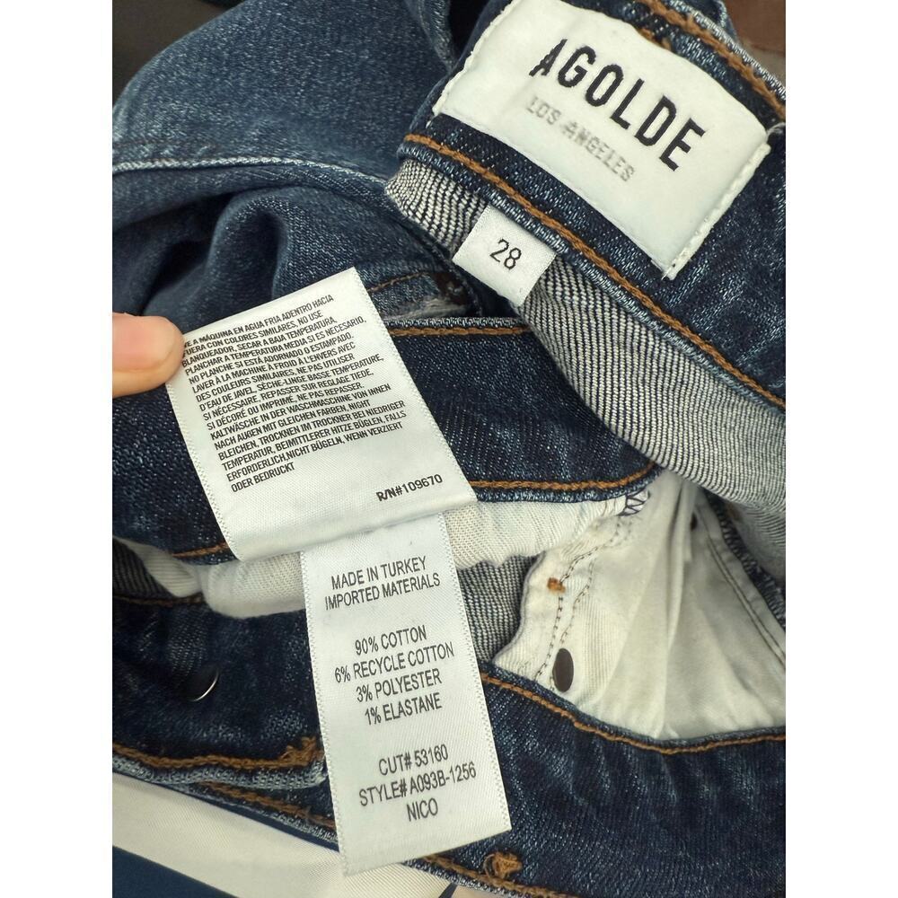 AGOLDE NICO HIGH RISE SLIM DENIM - Size 28 - Picture 3 of 3